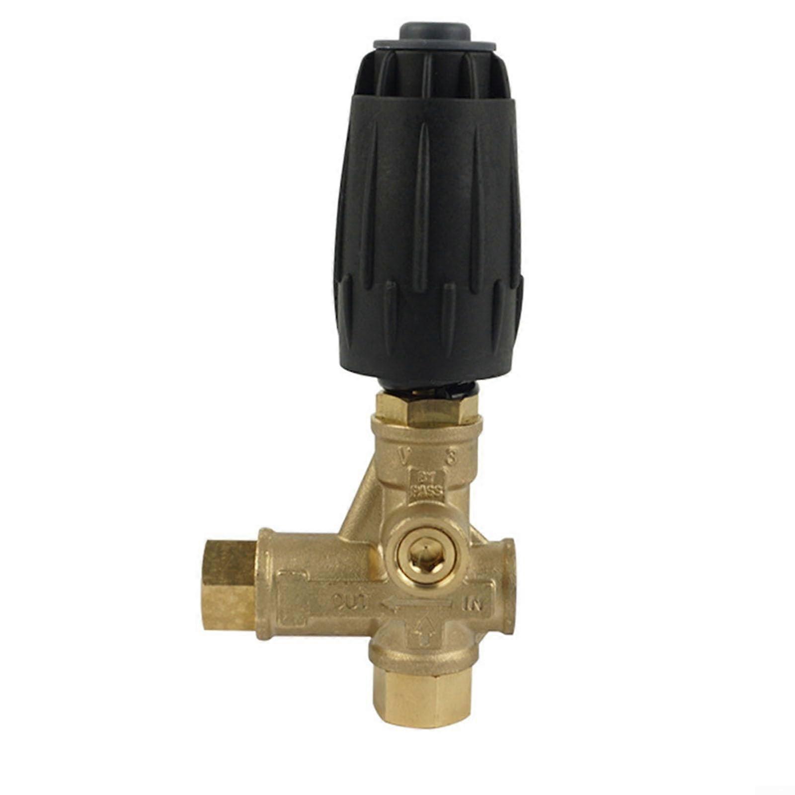 VRT3 Pressure Washer Unloader Valve 140 Bar 40 LPM 3/8 Brass and Steel Temperature Resistant Bypass Valve Black