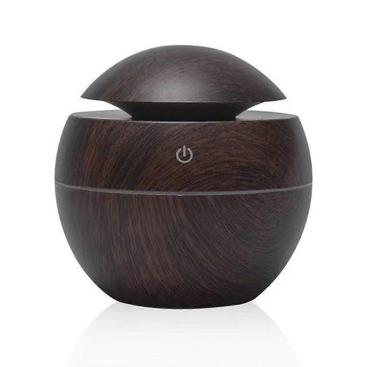 USB Air Humidifier with Free Filter, Ultrasonic Mist Diffuser with Wood Grain, 7 Color LED Night Light for Home and Car Aromatherapy