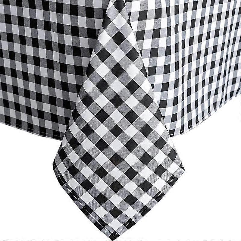 Plaid Waterproof Table Tablecloth For Dining Room  Table Cover Anti Stain Rectangular(100*100cm)
