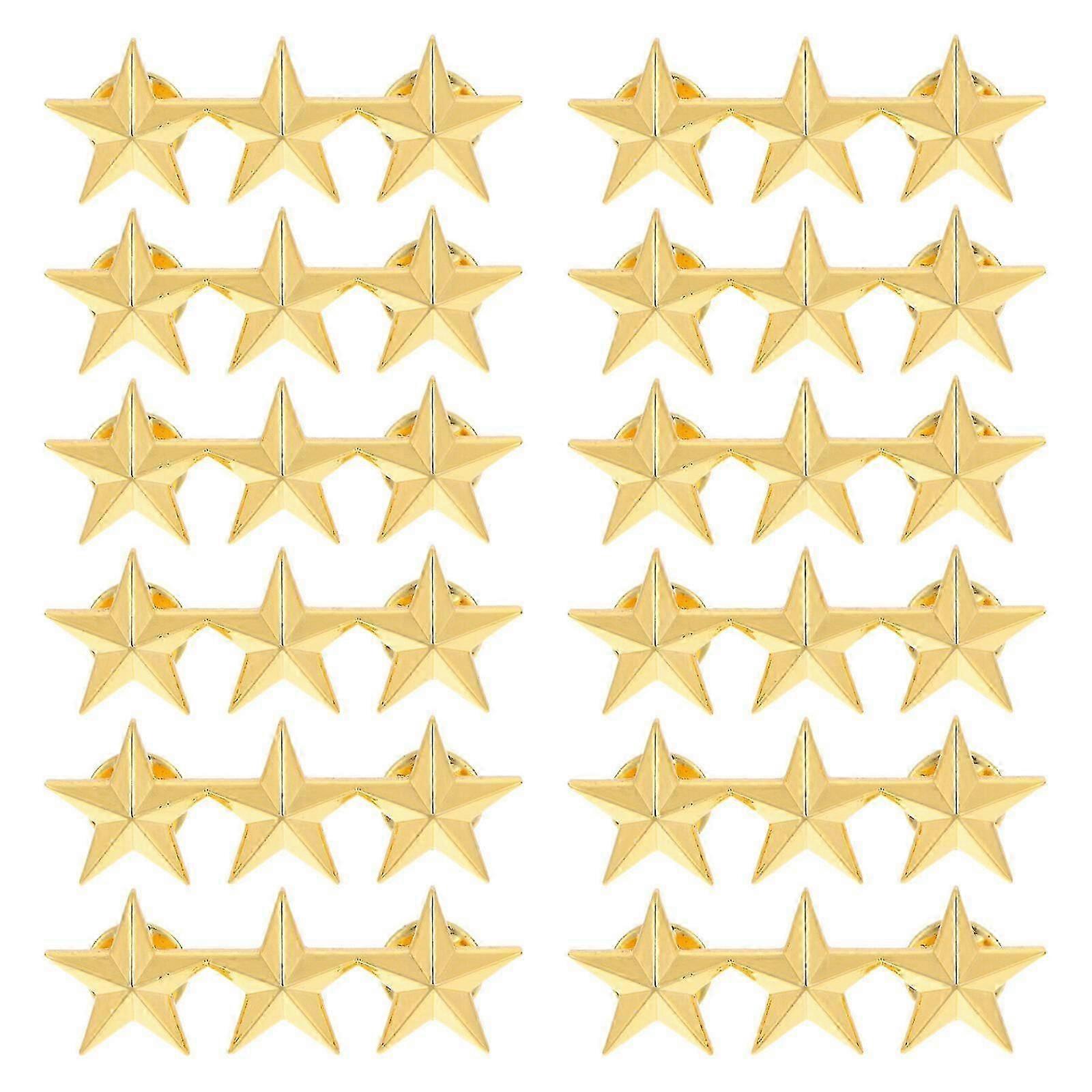 12db Star Shape jelvények lapel csapok star rating jelvények party jelmez dekorációk