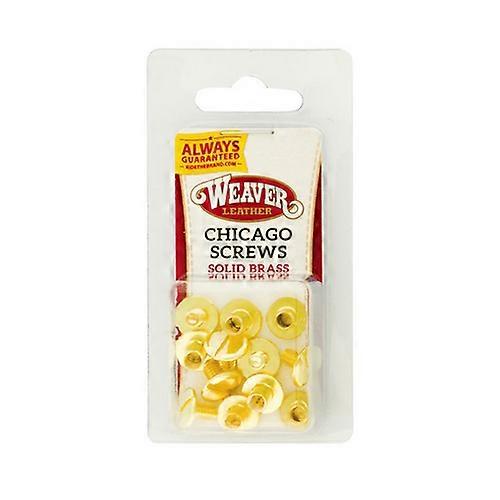 Weaver Leather Chicago Schrauben - Plain (Solid Brass), 6 Päckchen