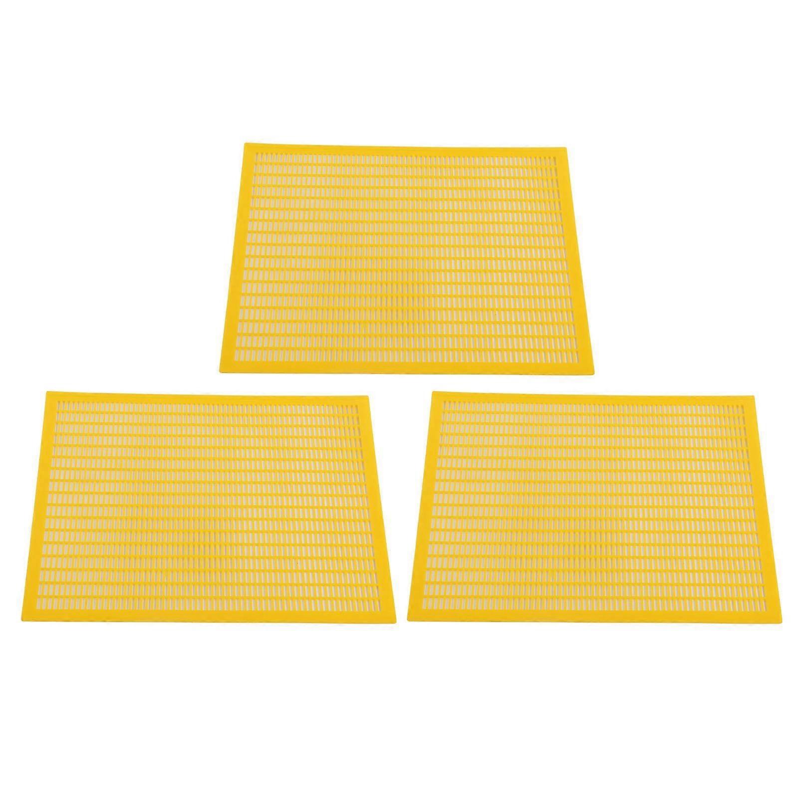 3pcs Plastic Bee Queen Protect Excluder Trapping Grid Net Tool Beekeeping Separated Bee Queen Board Yellow