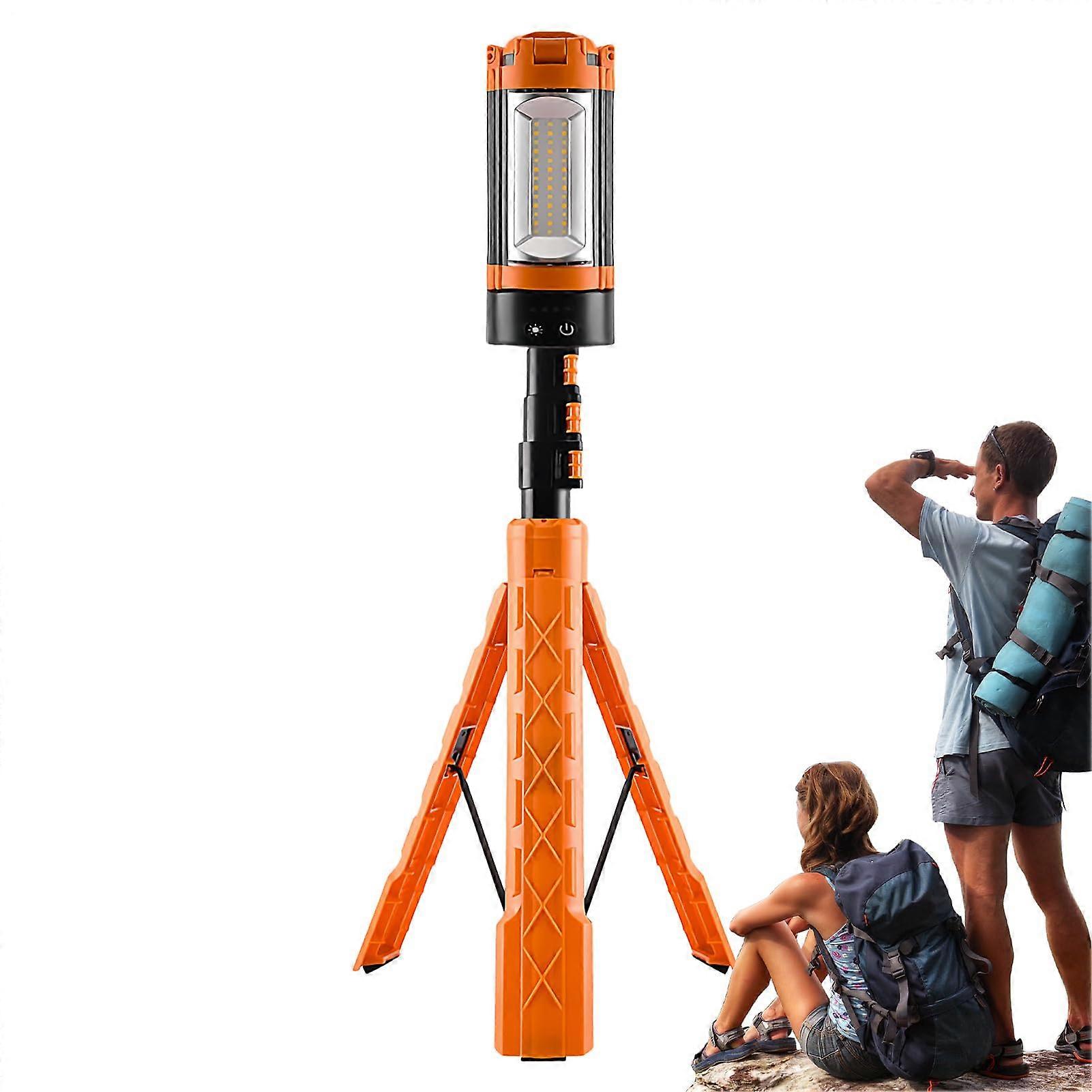 Portable Camping Light Rechargeable Torch 10000mAh, Adjustable Dimmable Light With Tripod Stand For Outdoor Work