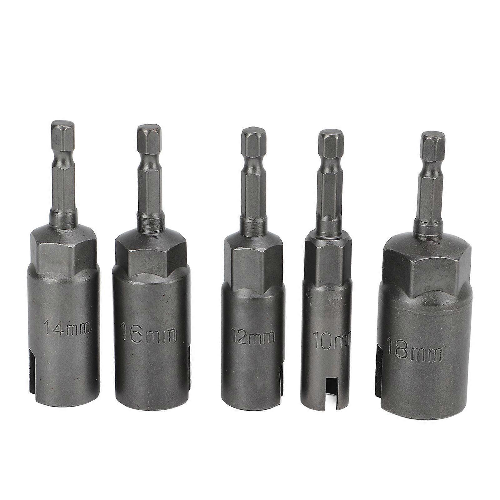 Slotted wing nut wrench set - 5Pcs 1/4" hex drill sleeve drivers