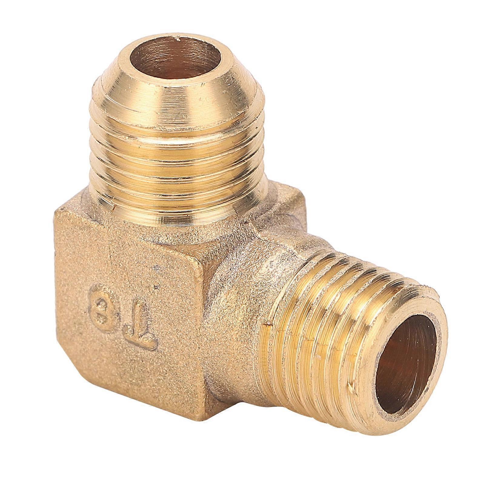 Adaptateur de raccordement fileté à 90° pour compresseur d'air en laiton, coude à angle droit, 13 x 14 mm