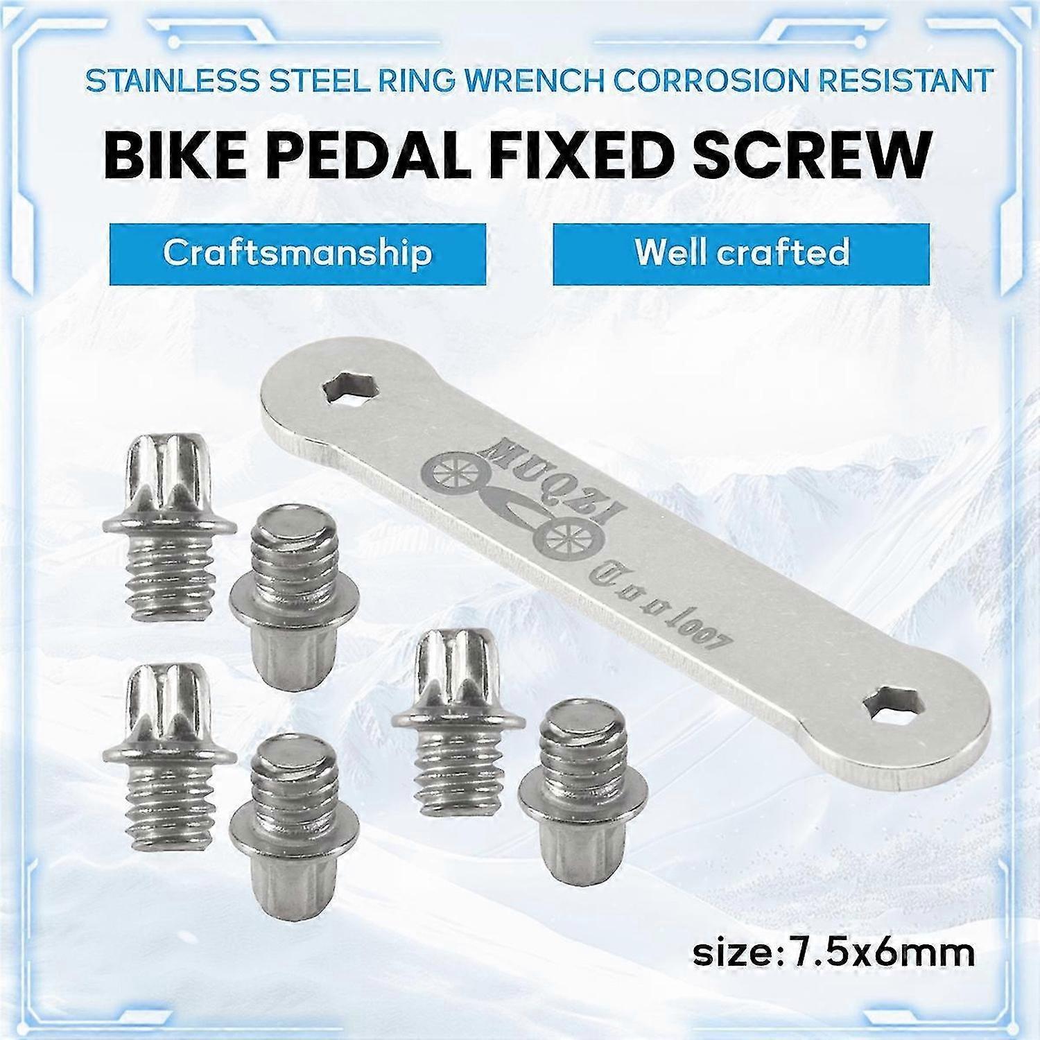 50PCS Pedals Bolts Fixed Screw Non-Slip with Wrench Tool