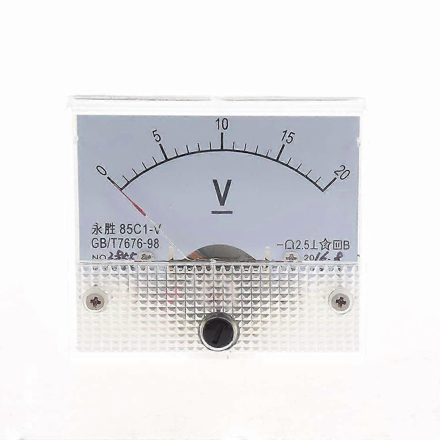 DC 0~20V 85C1-V Class 2.5 Voltmeter Analog Volt Panel Meter
