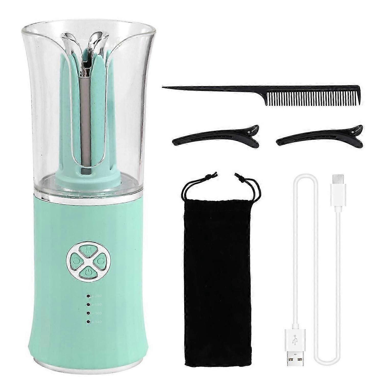 Portable Wireless Curling Iron - Fast Heating, 4 Temperature Settings