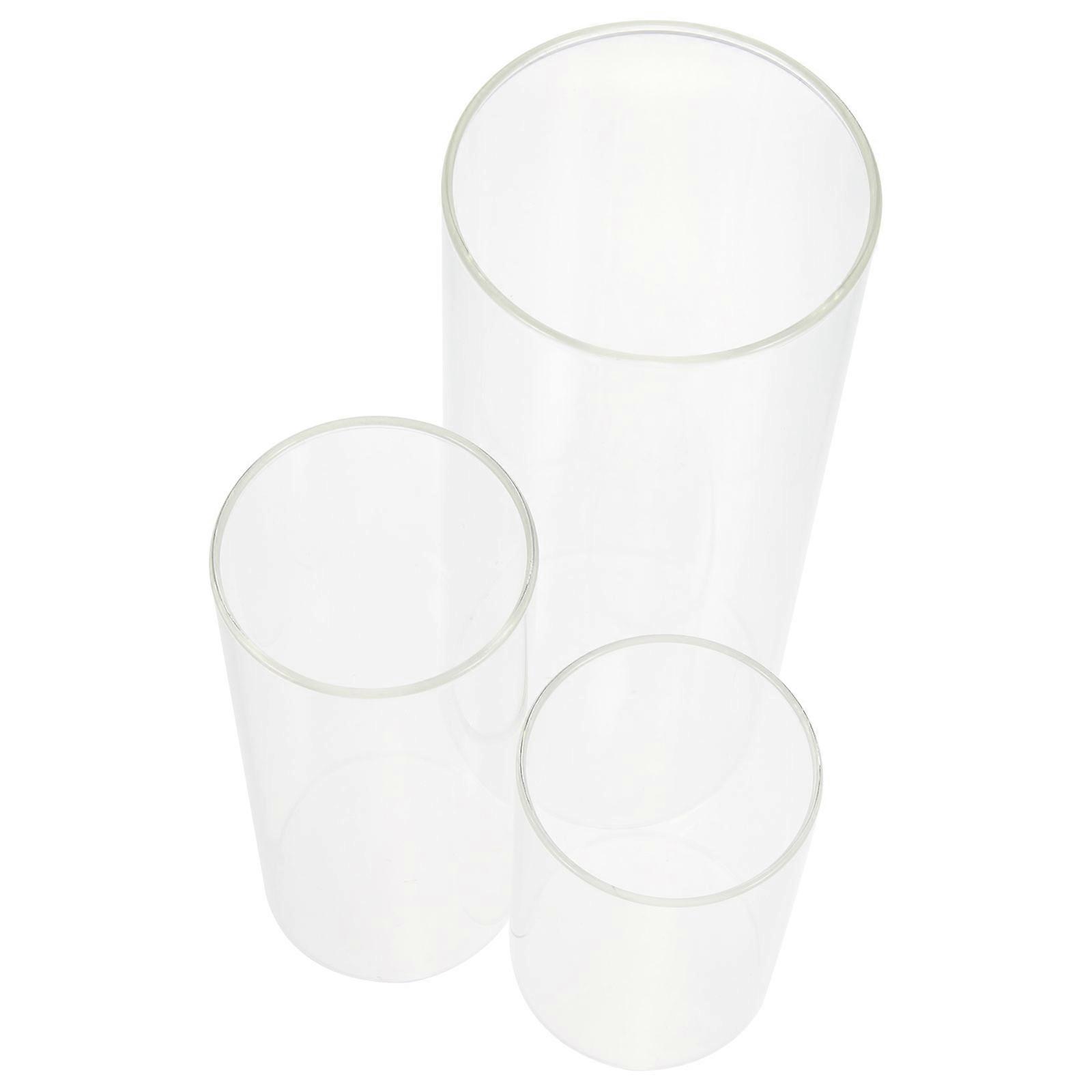 Glass Cylinder Vase for Decorative Use 9Pcs Multi-Functional Cylinder Candle Holder