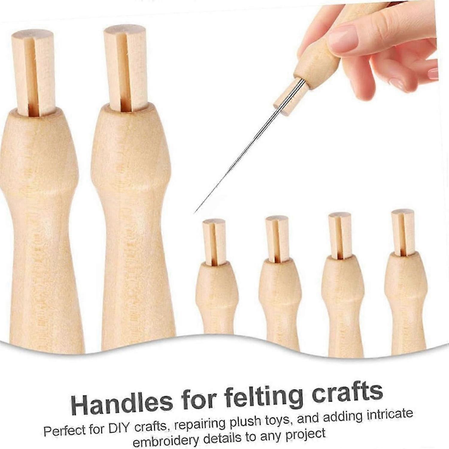 16pcs Poking Fun Tool Felting Needles Handles Felting Handles Needle