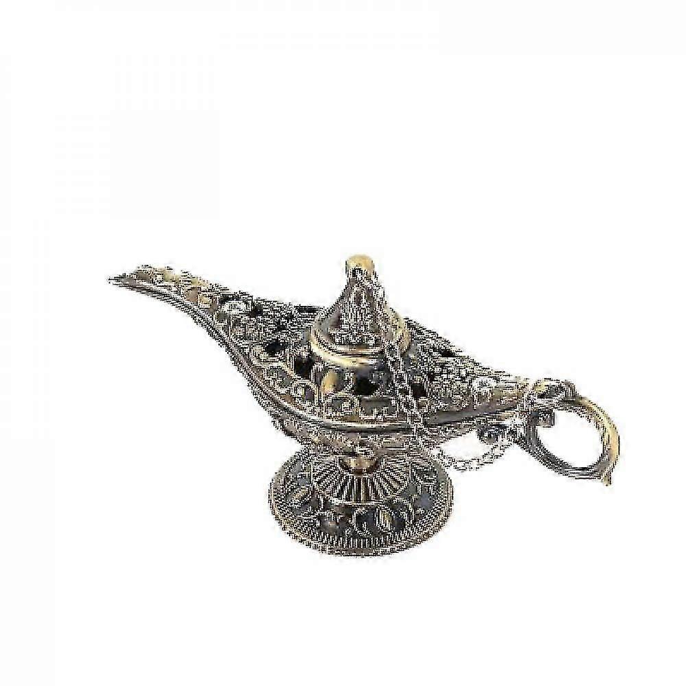 Retro Metal Carved Magic Lamp small Wishing Light Collectable for Home