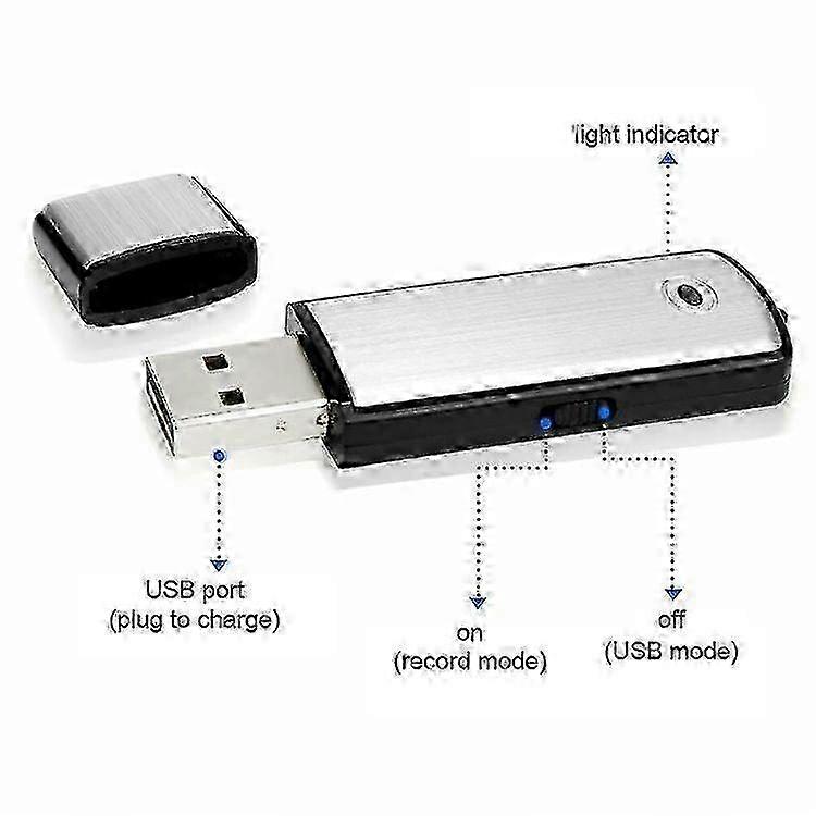 ZRUXE SK858 Digital Voice Recorder 8GB Rechargeable Portable Voice Recorder for U-Disk Meetings