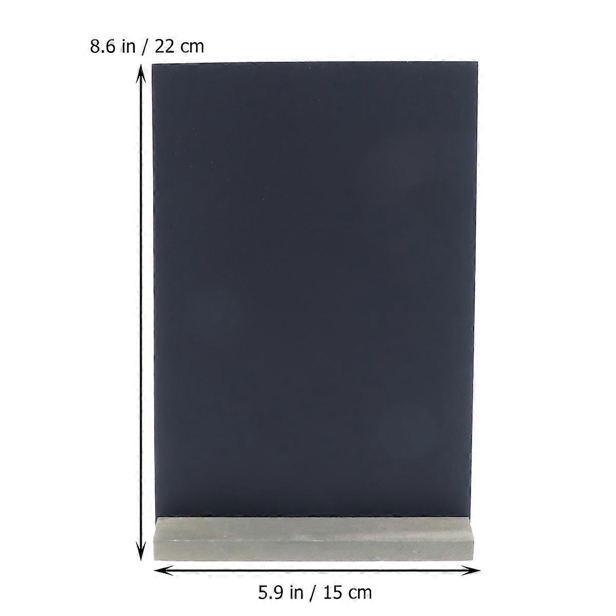 Message Board Wooden Rectangular for Home Users Black Bamboo with Standing Display Feature 6Pcs