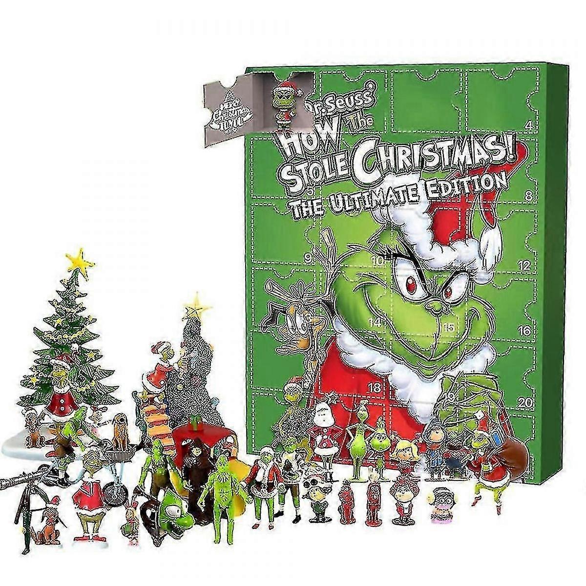 Christmas Advent Calendar 2025 How The Grinch Stole Christmas Figures Statue Toys Set 24 Days Xmas C
