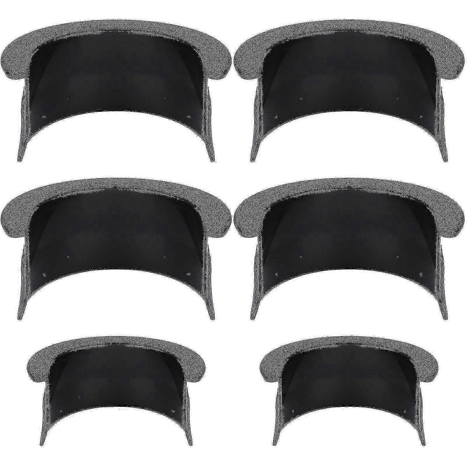 6pcs Plastic Billiards Table Pocket Liner - For Pool Table Bar Home, 4 Corner 2 Side, Black