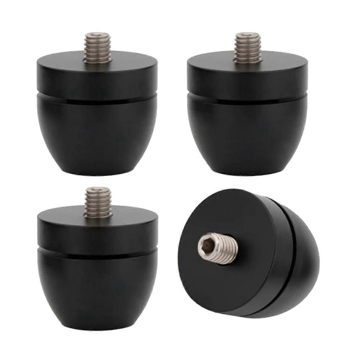 4 Pcs HIFI Audio Speakers Amplifier Chassis FE Ball Foot Pad Feet Base Nail Spikes Stands with M8 Screw