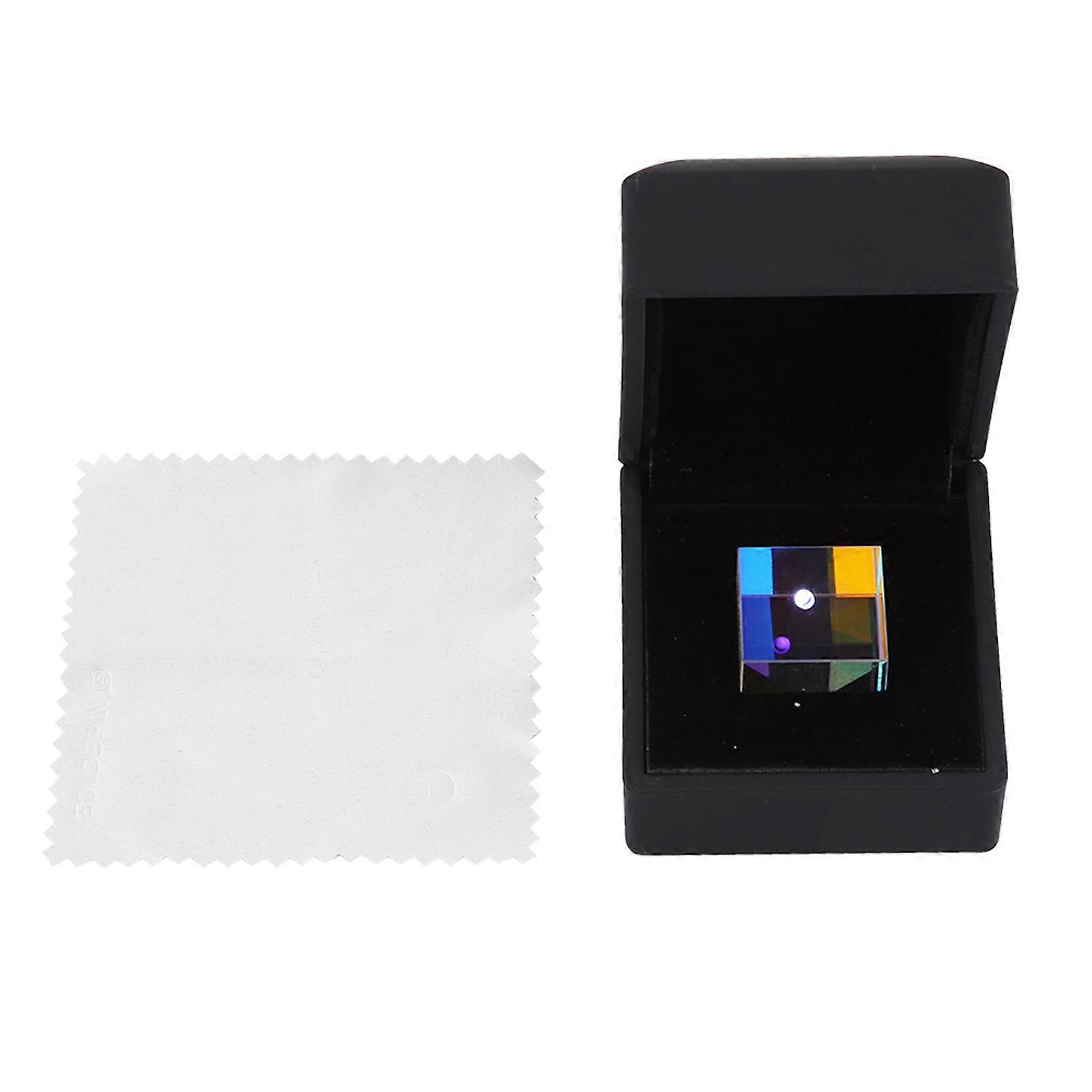 Prisme cubique combiné lumineux à six faces 23 x 23 x 23 mm, prisme en verre teinté