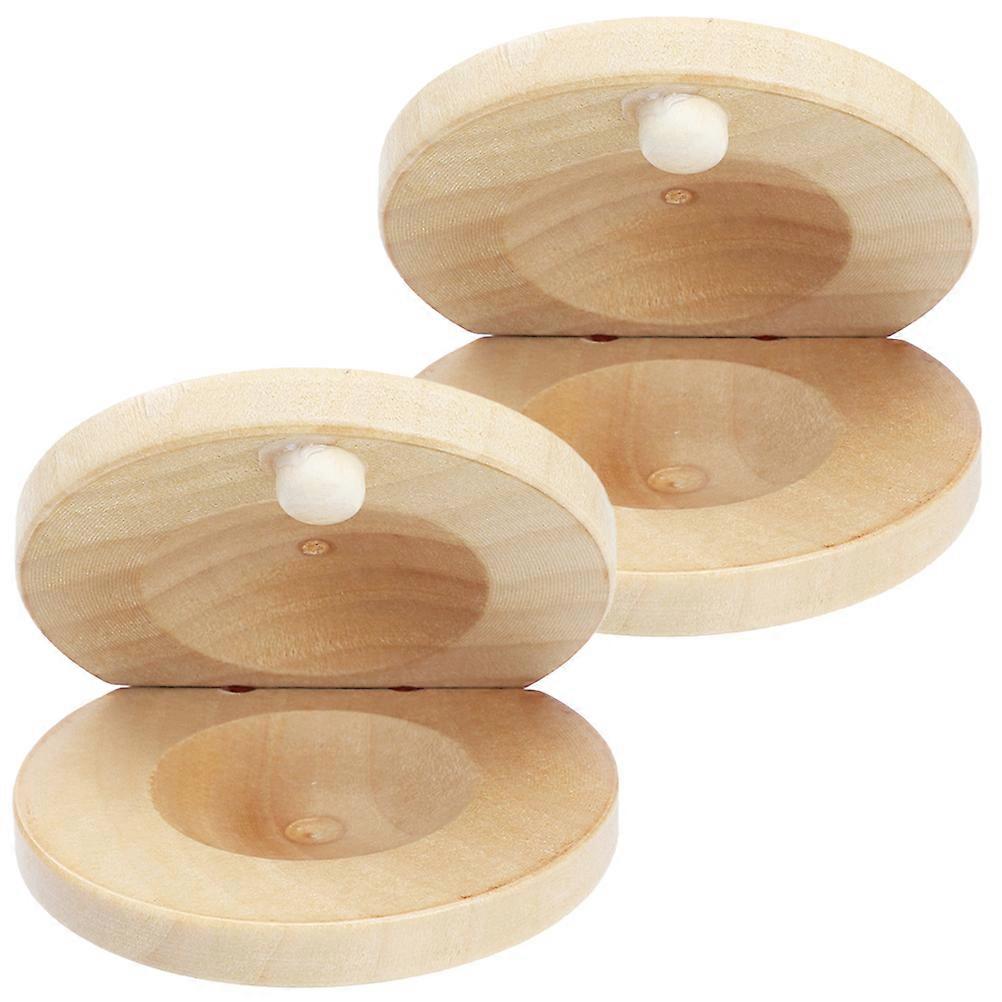 Wooden Castanet Finger Castanets for Kids Playing 6Pcs Percussion Instrument
