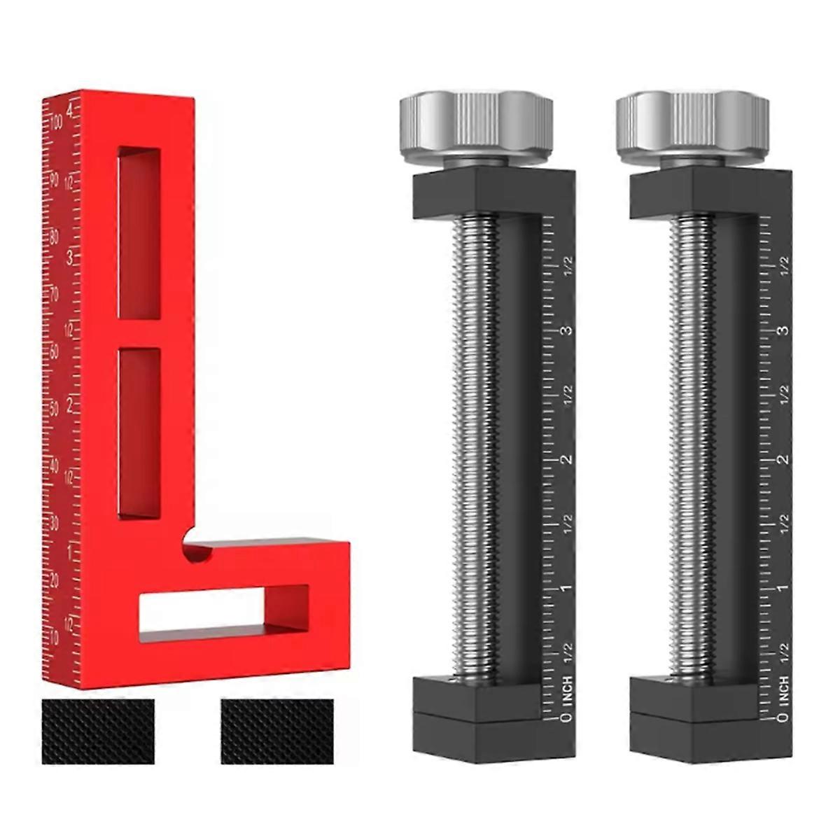Carpentry Fixing Clamp Wood Board Installation Clamp 90° Positioning Square and C Clamp Cabinet Draw