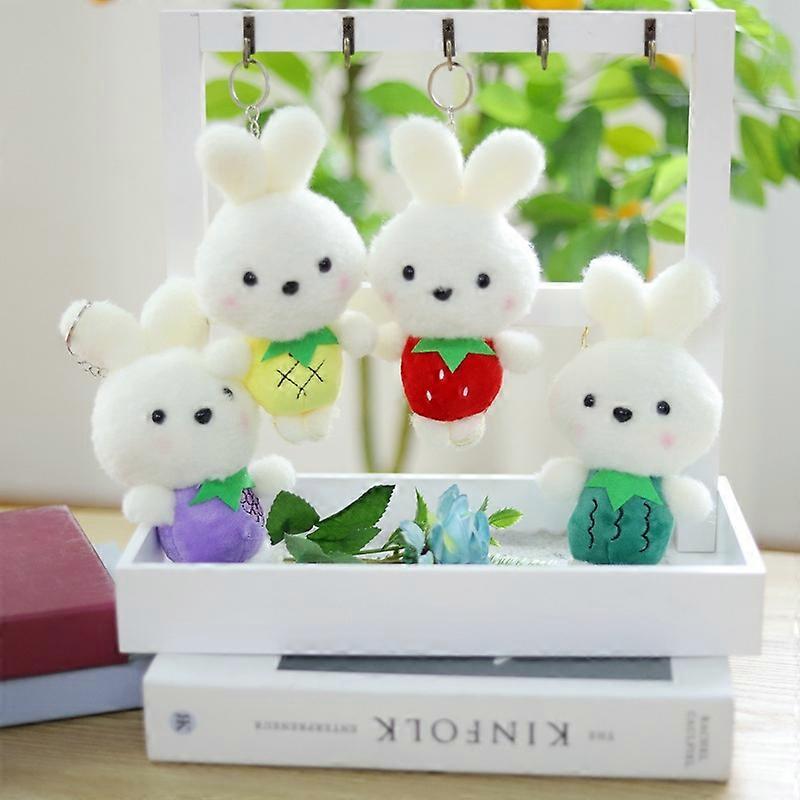 Fruit bunny plush doll pendant fruit bunny doll rabbit doll keychain