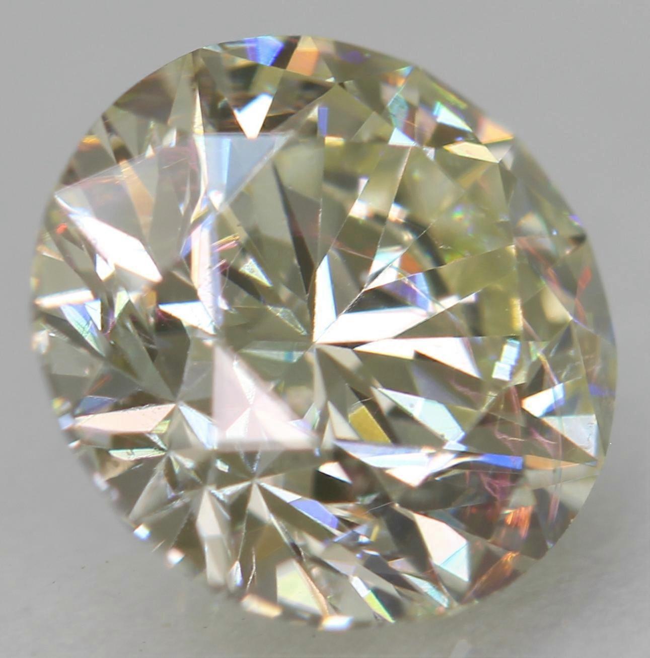 Certified 0.91 Carat I VVS2 Round Brilliant Natural Enhanced Loose Diamond 6.2mm