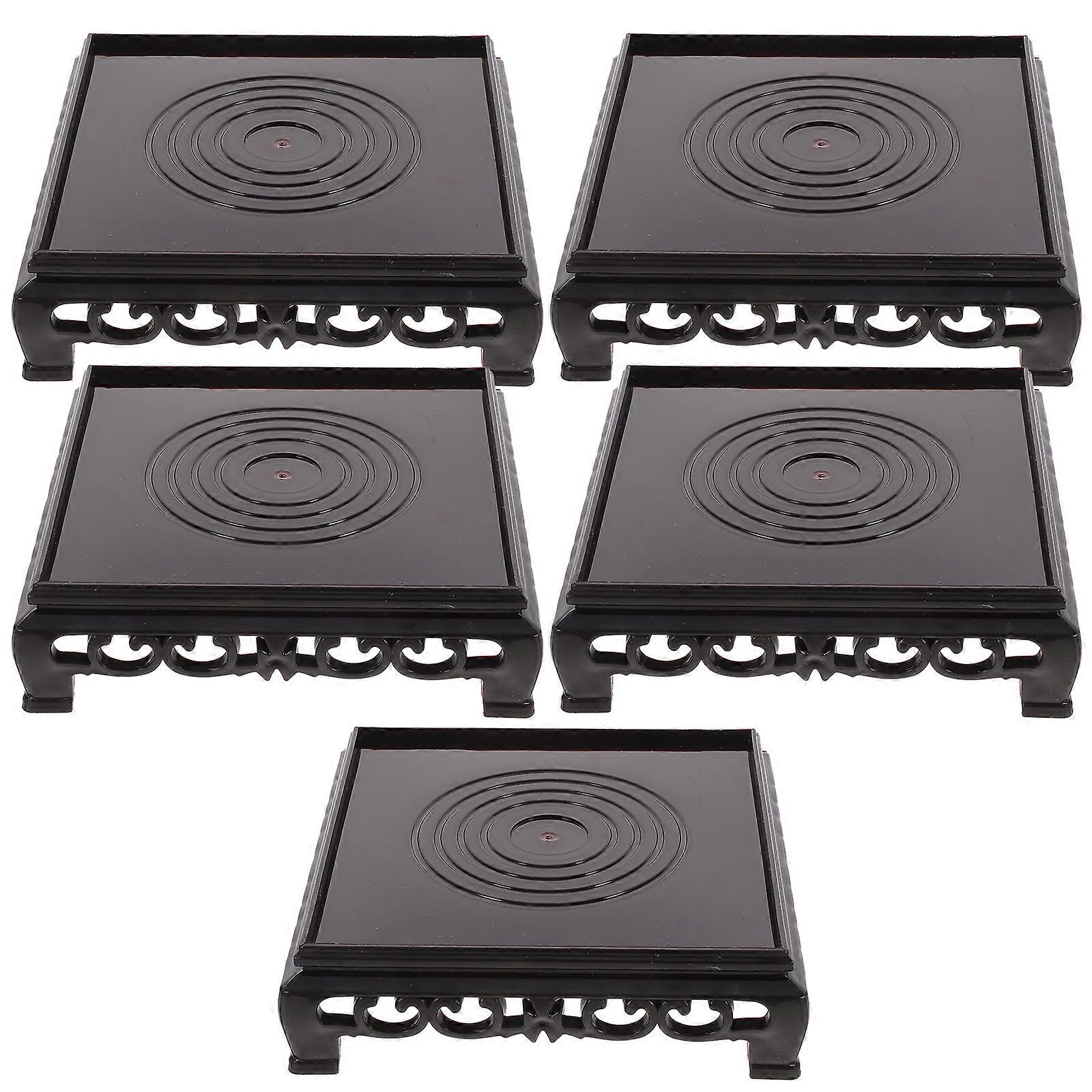 Plastic Square Display Stand For Plant Display Fish Bowl And Flowerpot Base 5Pcs Durable And Strong