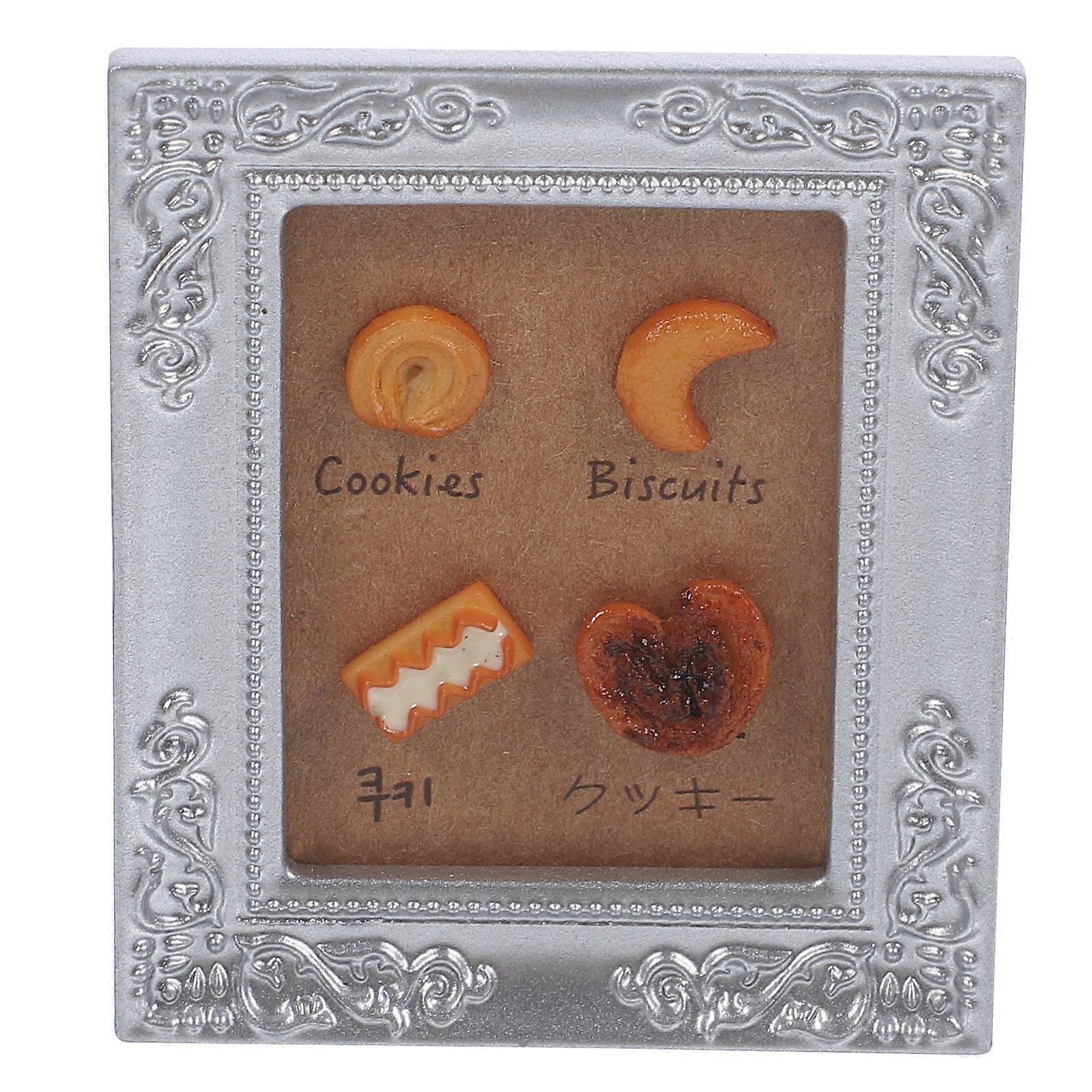Miniature Size Resin Picture Frame Dollhouse Ornament Hobbyists Rectangular Design 1Pack