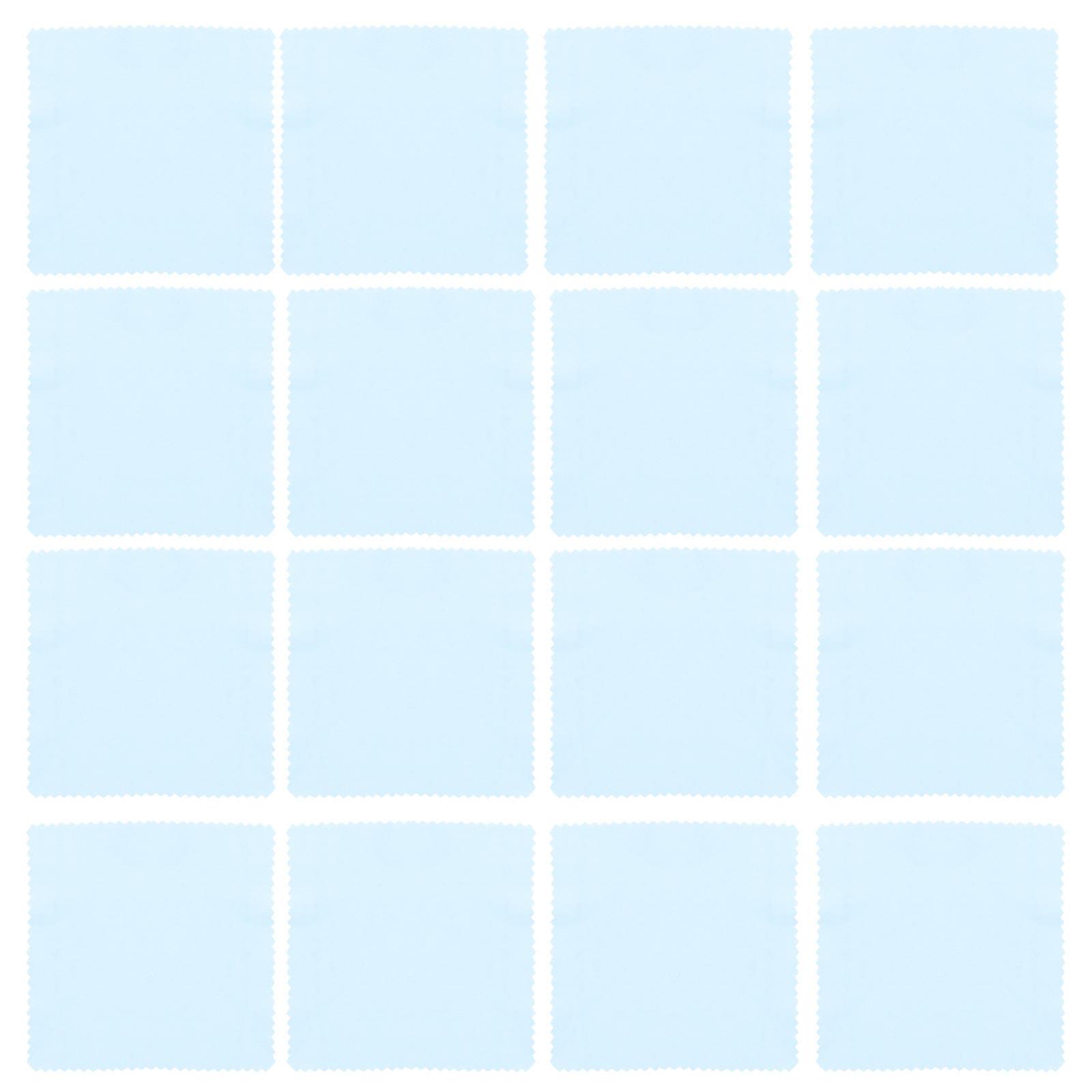 100Pcs Microfiber Cloths Sky-Blue Quick Drying Lint Free Cleaning Cloths For Eyeglasses Sunglasses And Delicate Items
