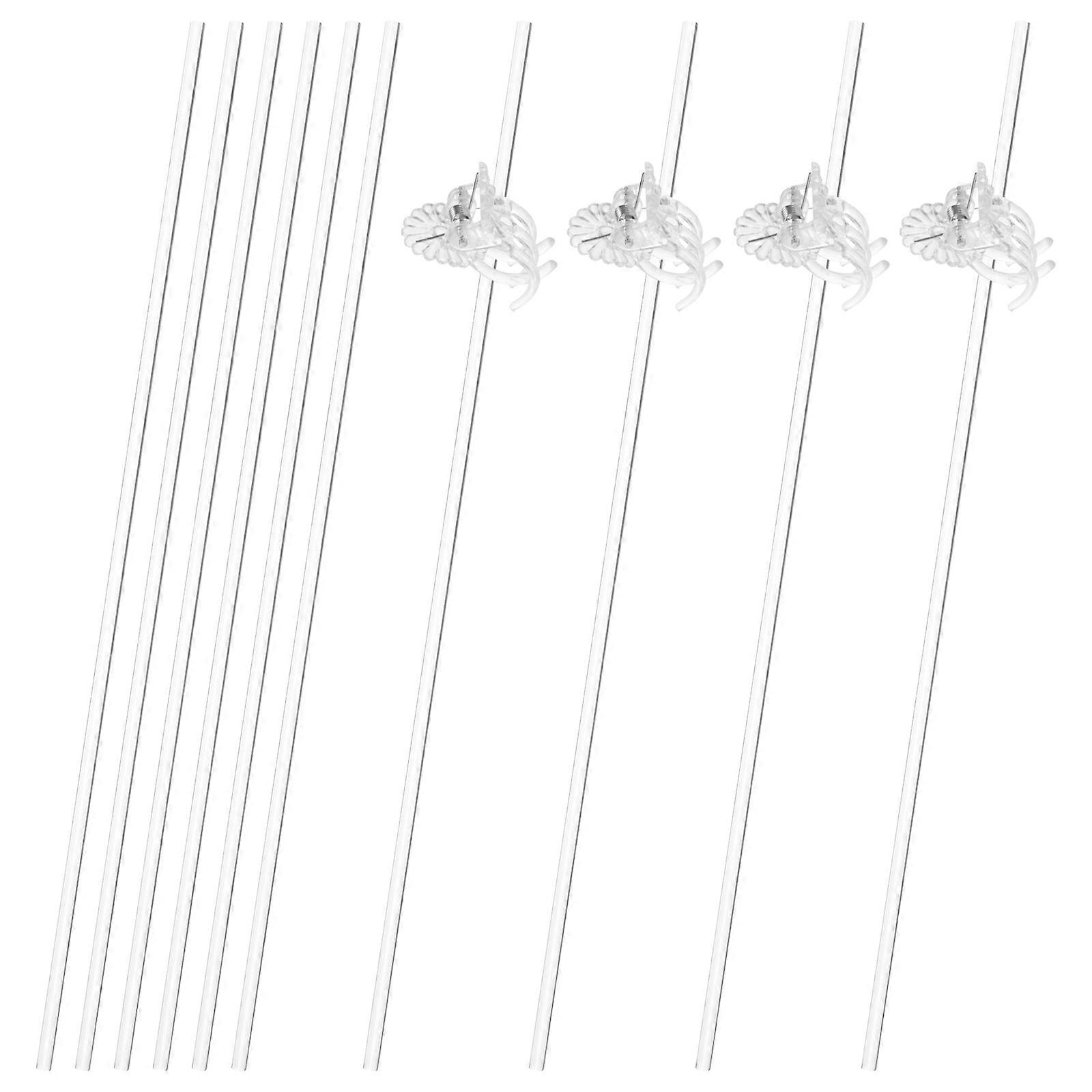 Acrylic Garden Plant Stakes Single Stem Support for Indoor Use 2Sets