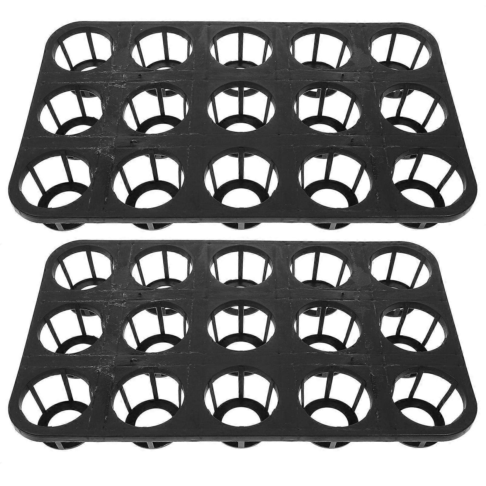 Holder Tray 15 Hole Sprouter Tray for Planting Use 2Pcs Black
