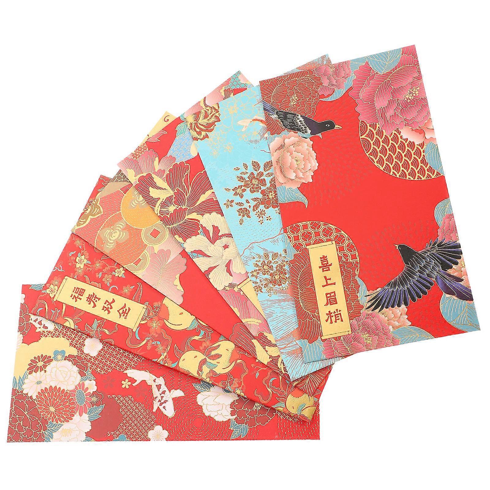 30 Pcs Spring Festival Red Pocket Money Envelopes Assorted Color Gift Giving for Various Occasions
