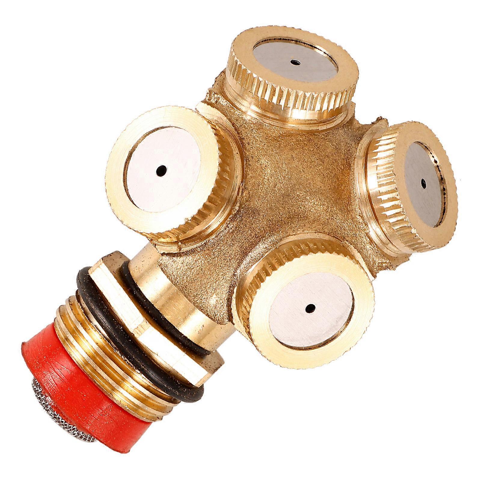 Golden Misting Nozzle Metal Mister Nozzle Part Replacement 4Pcs Set