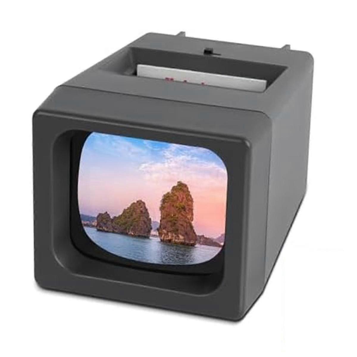 35mm Slide and Film Viewer, Negative Viewer, Desktop LED Lighted Viewing, 2X Magnification hwy