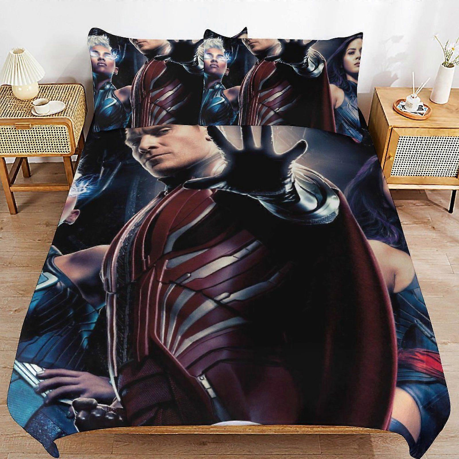 e257 X-Men Daily Sleeping Comfort Smooth Surface Zipper Secure Fit Duvet Cover Sets for Home Use d257