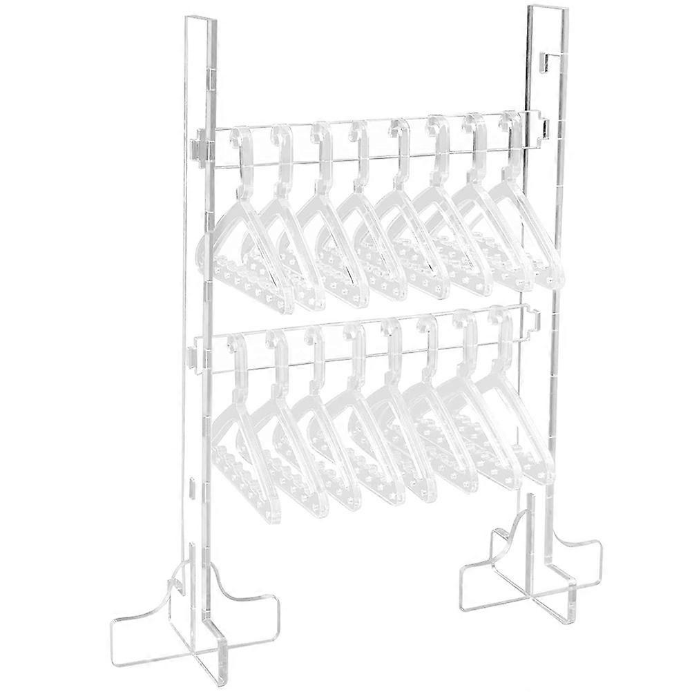 Rectangular Jewelry Organizer Rack For Keychains And Necklaces In Transparent 2Set