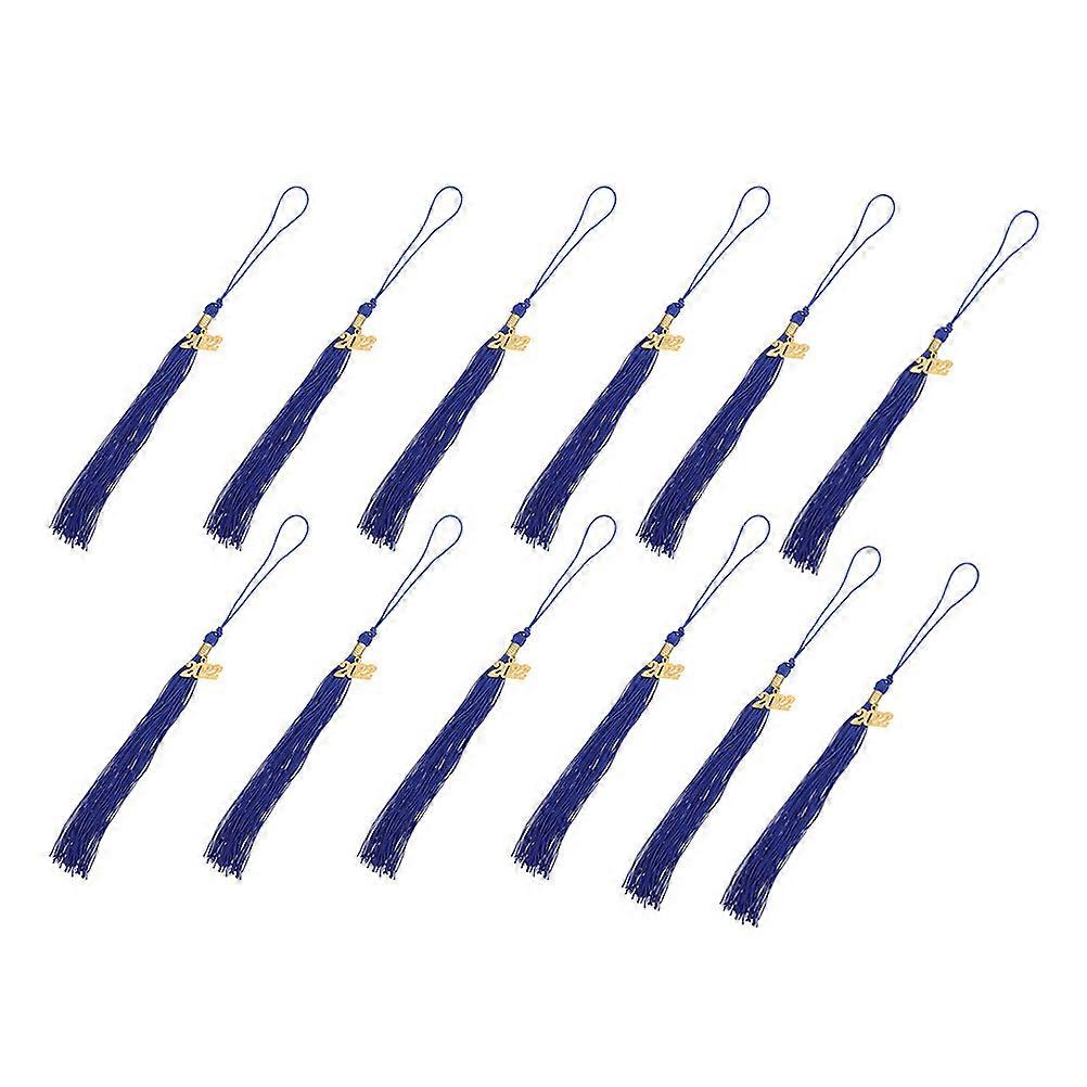 Stylish Academic Graduation Tassel 36 Pcs Doctoral Cap Pendant Easy To Hang For Graduation Ceremonies Parties Versatile In Blue