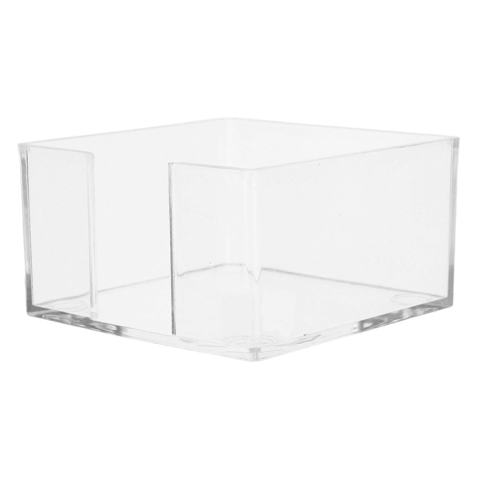 Transparent Acrylic Notepad Holder for Storage with 4Pcs Desk Organizer