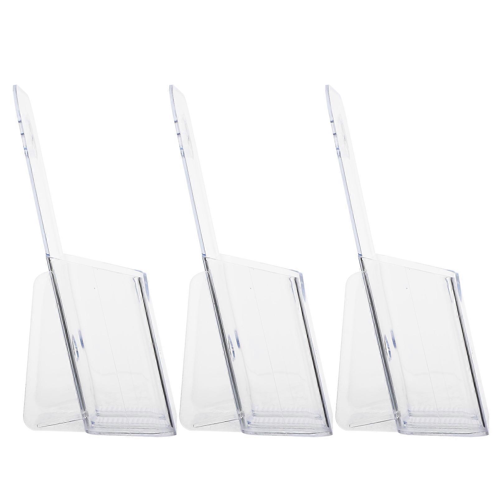 Acrylic Pamphlet Stand Booklet Display Stand for Storage Use 12Pcs