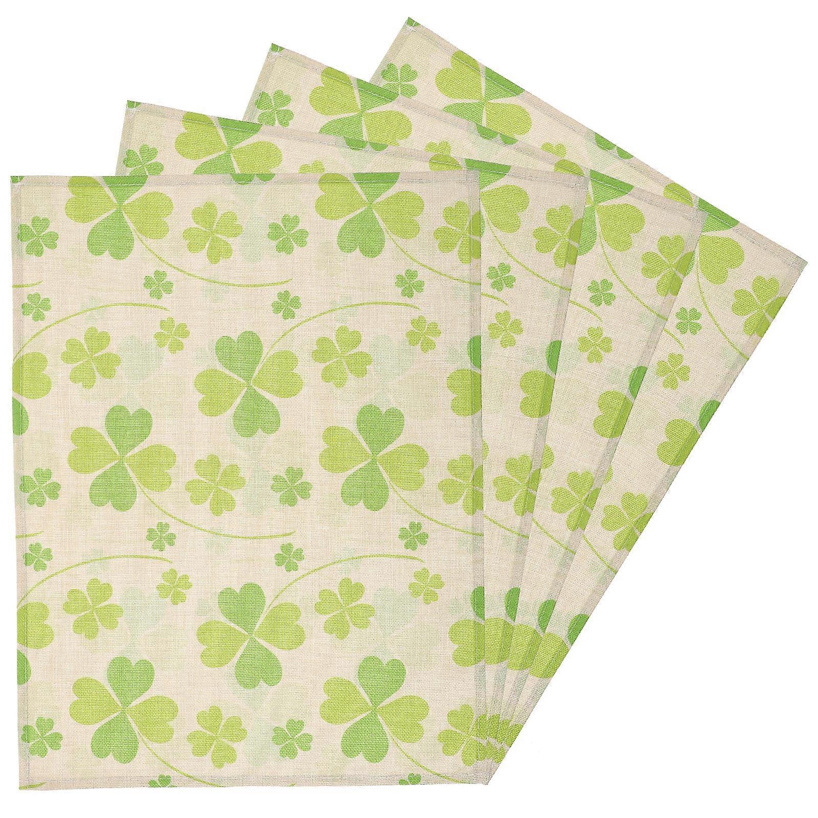 Decorative Shamrock Placemats Table Mat Set for St. Patrick's Day 8Pcs