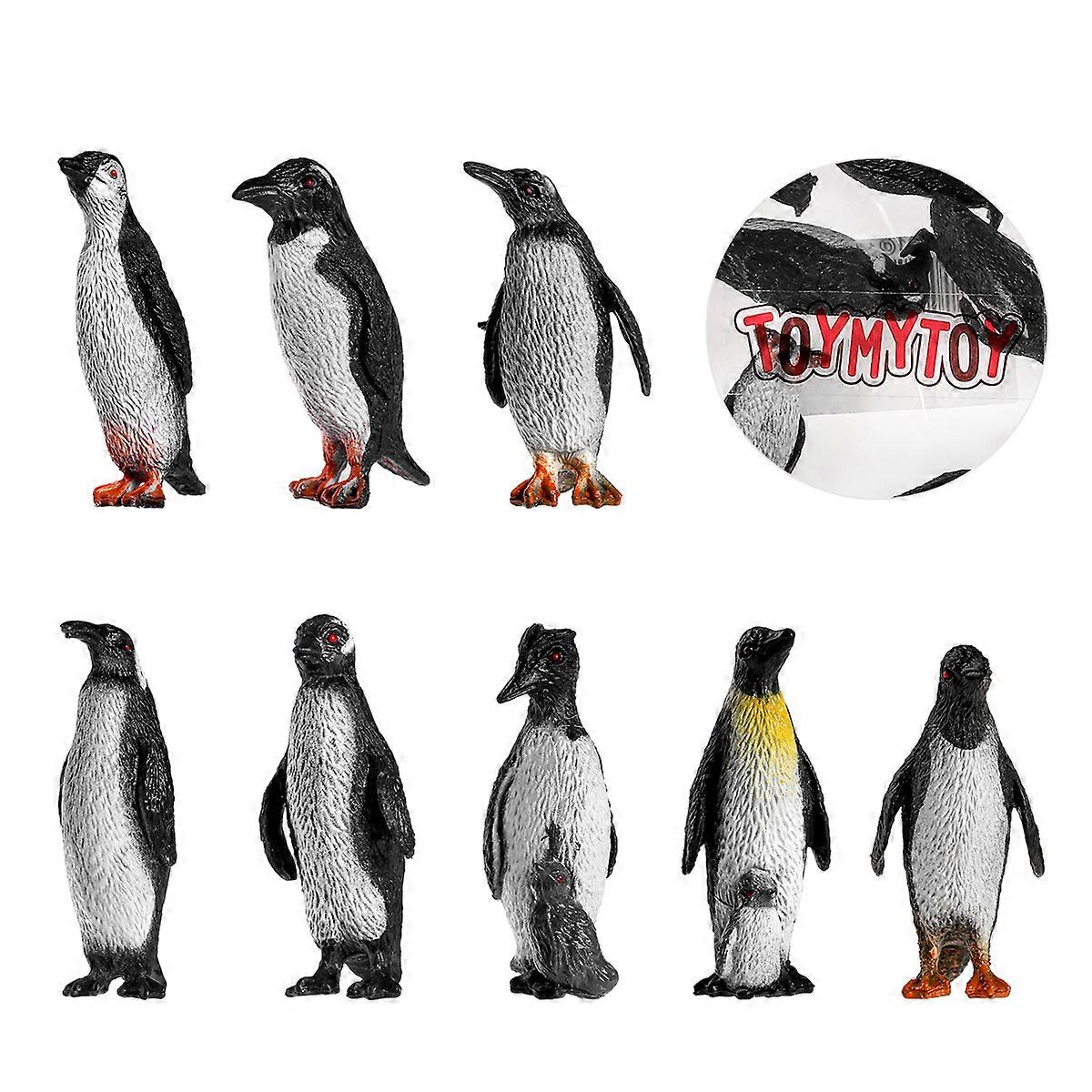 Plastic Model Figure Toy Penguin Figure for Kids Educational 2Pcs Set