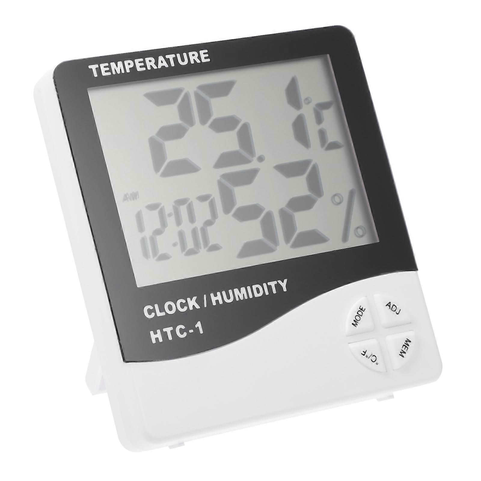 Electronic Thermometer Clock 1Pcs for Time Reminding with White ABS Material