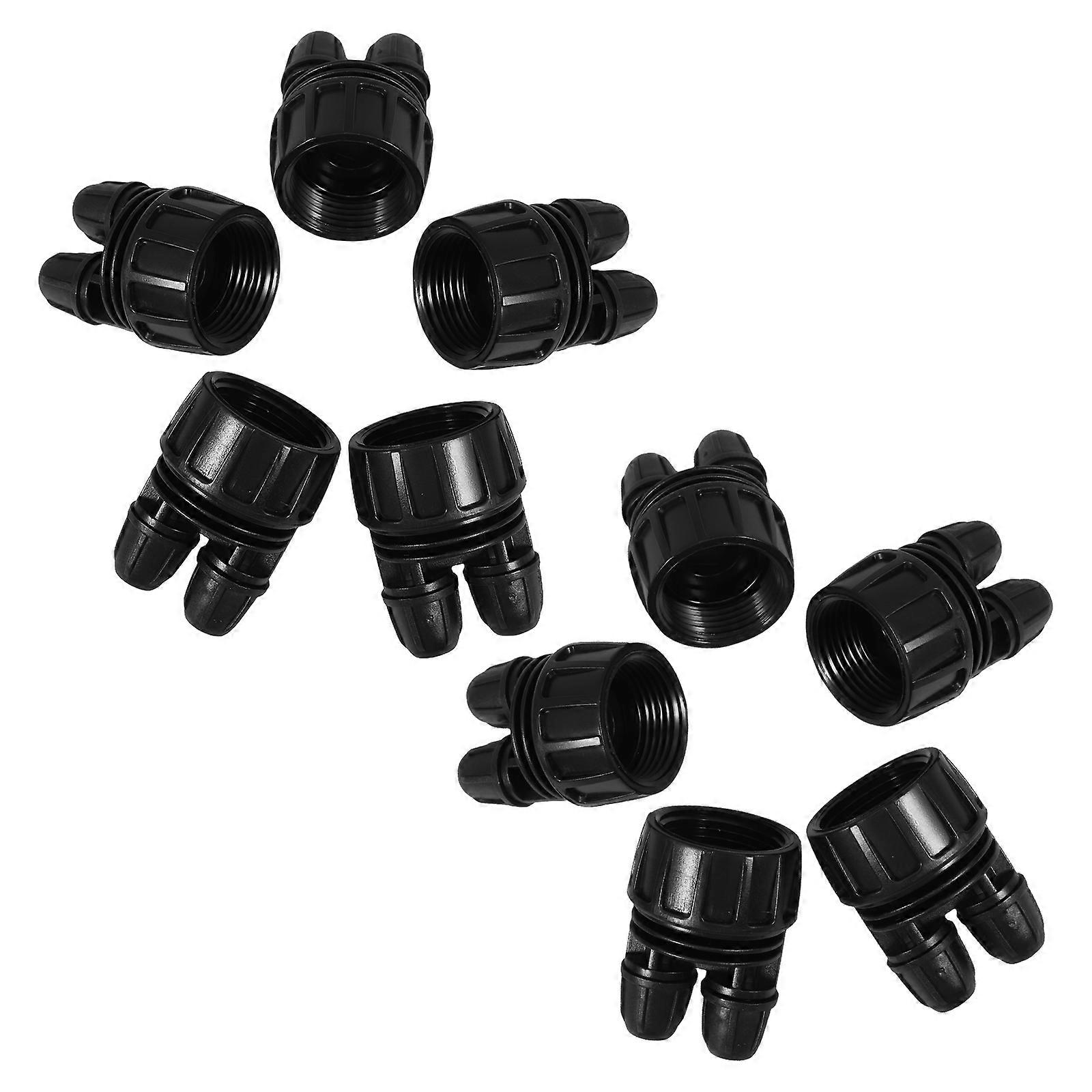 Garden Hose Adapter Reusable for Irrigation Hose Systems 50Pcs Black