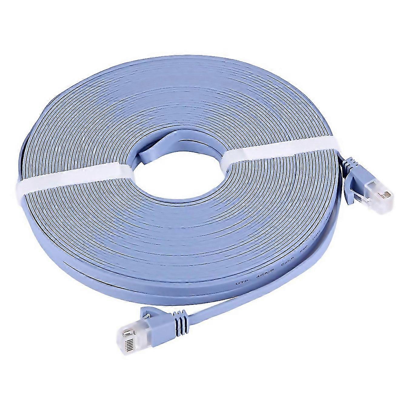 For Cat6 Ultrathin Flat Ethernet Network Lan Cable Length 20mblue