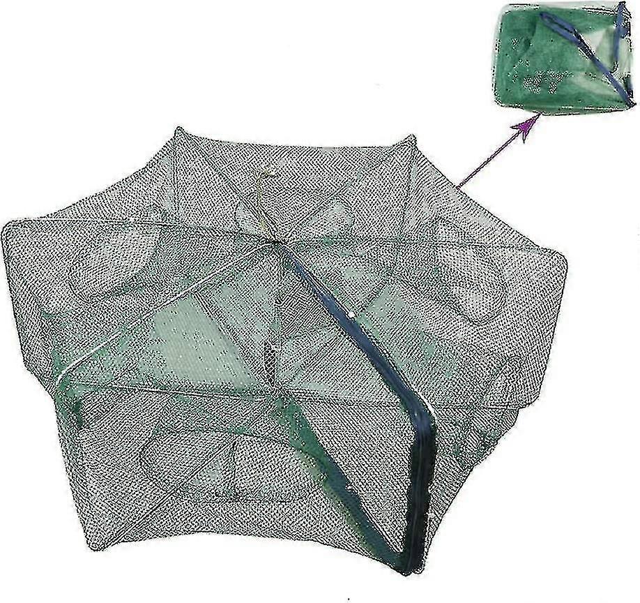 Portable Folded Fishing Net Fish Cast Mesh Trap Automatic