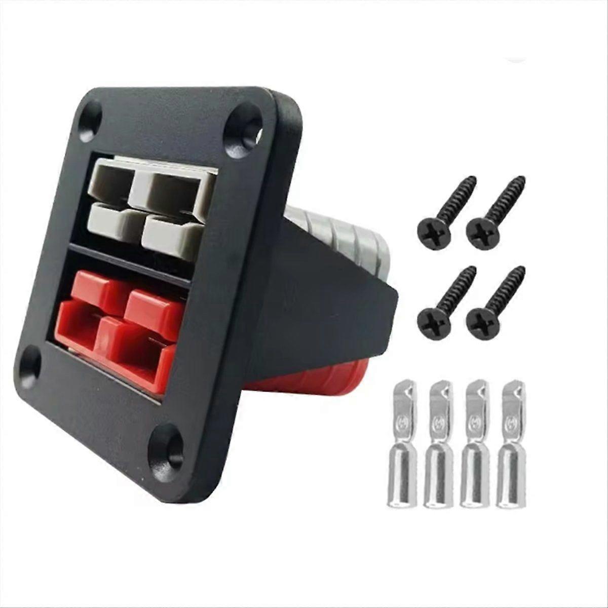 Dual Flush Mount 50 Amp for Plug Mounting Bracket Caravan Trailer Truck for Connection Plug Connector