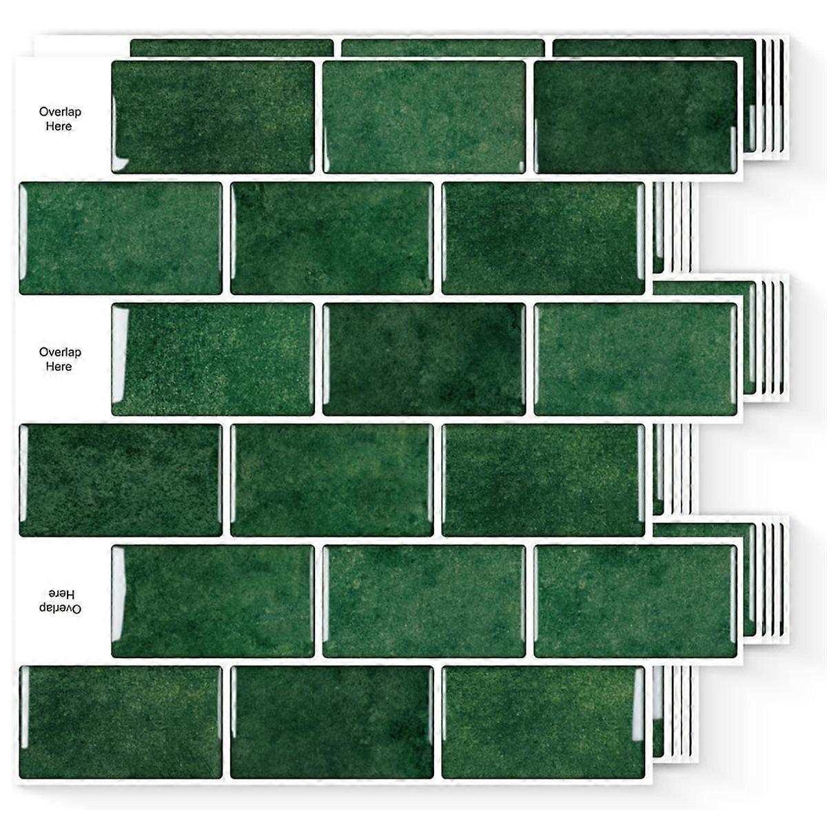 10 Sheets Peel and Stick Backsplash, Peel and Stick Tiles, Subway Look Wall Tiles Backsplash for Kitchen and Bathroom