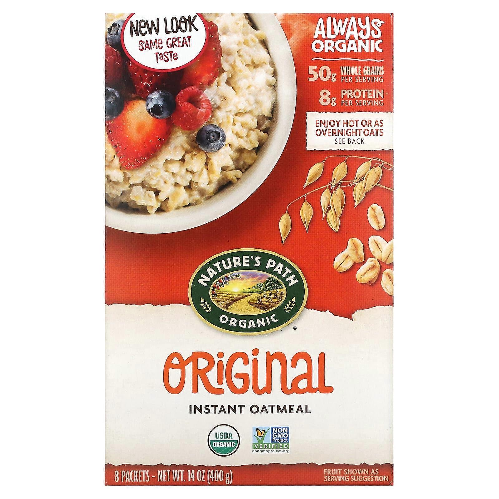 Organic Instant Oatmeal, Original, 8 Packets, 14 oz (400 g)