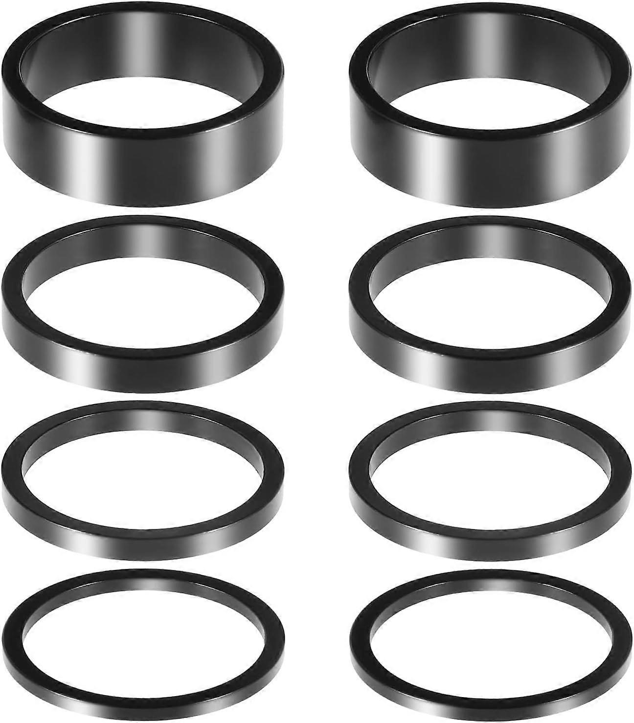 Bruislard 8 PCS Bicycle Headset Spacer 4 Sizes Aluminium Alloy Bike Handlebar Stem Spacers Threadless Fork Washer Fit for 1 1/8-Inch Stem 2mm 3mm 5mm 