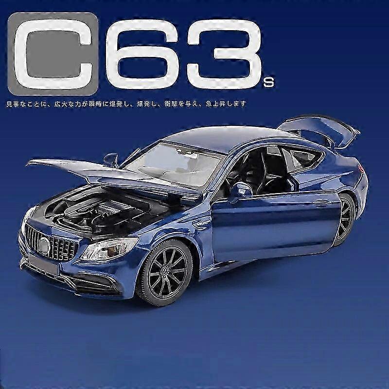 1:32 C63S Coupe -seosautomalli, painevalettu metallileluajoneuvo, automallikokoelma, simulointi, ääni ja valo, lasten lahjat 25-26-vuotiaille