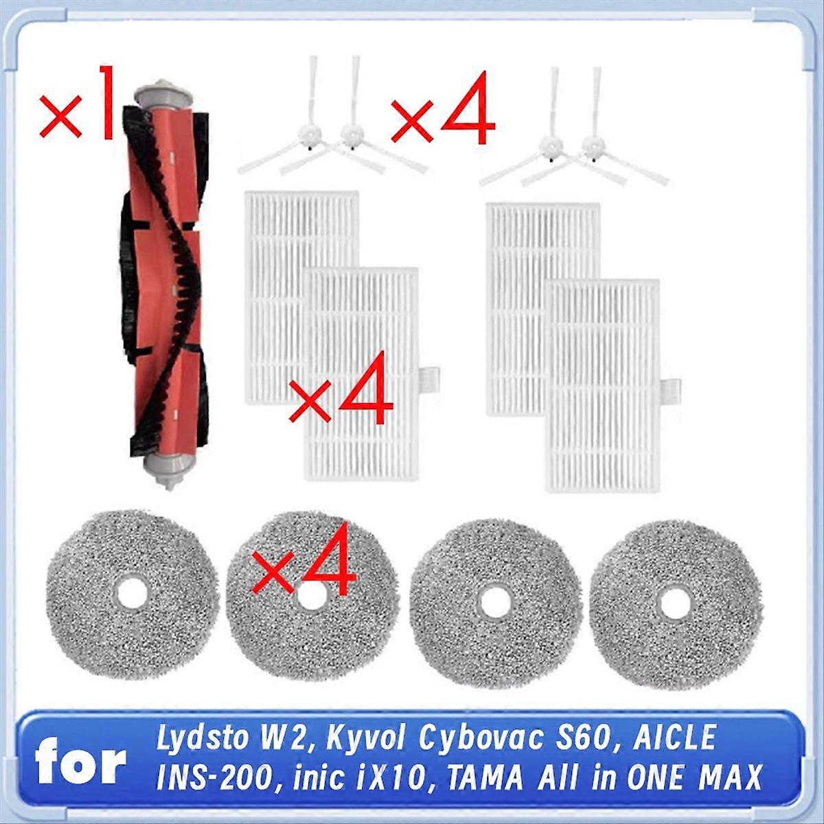 13 Pcs for Lydsto W2, Kyvol Cybovac S60, AICLE INS-200, Inic IX10, TAMA All in ONE MAX Robot Vacuum Cleaner Cleaning Kit